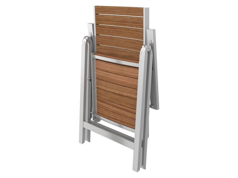 Pełny ekran: florabest Krzesło składane aluminiowe z drewnianym siedziskiem i oparciem, 1 sztuka - zdjęcie 3