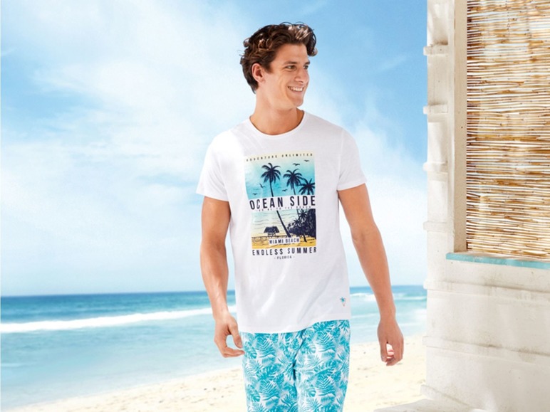 Pełny ekran: LIVERGY® T-shirt męski z bawełny, 1 sztuka - zdjęcie 3