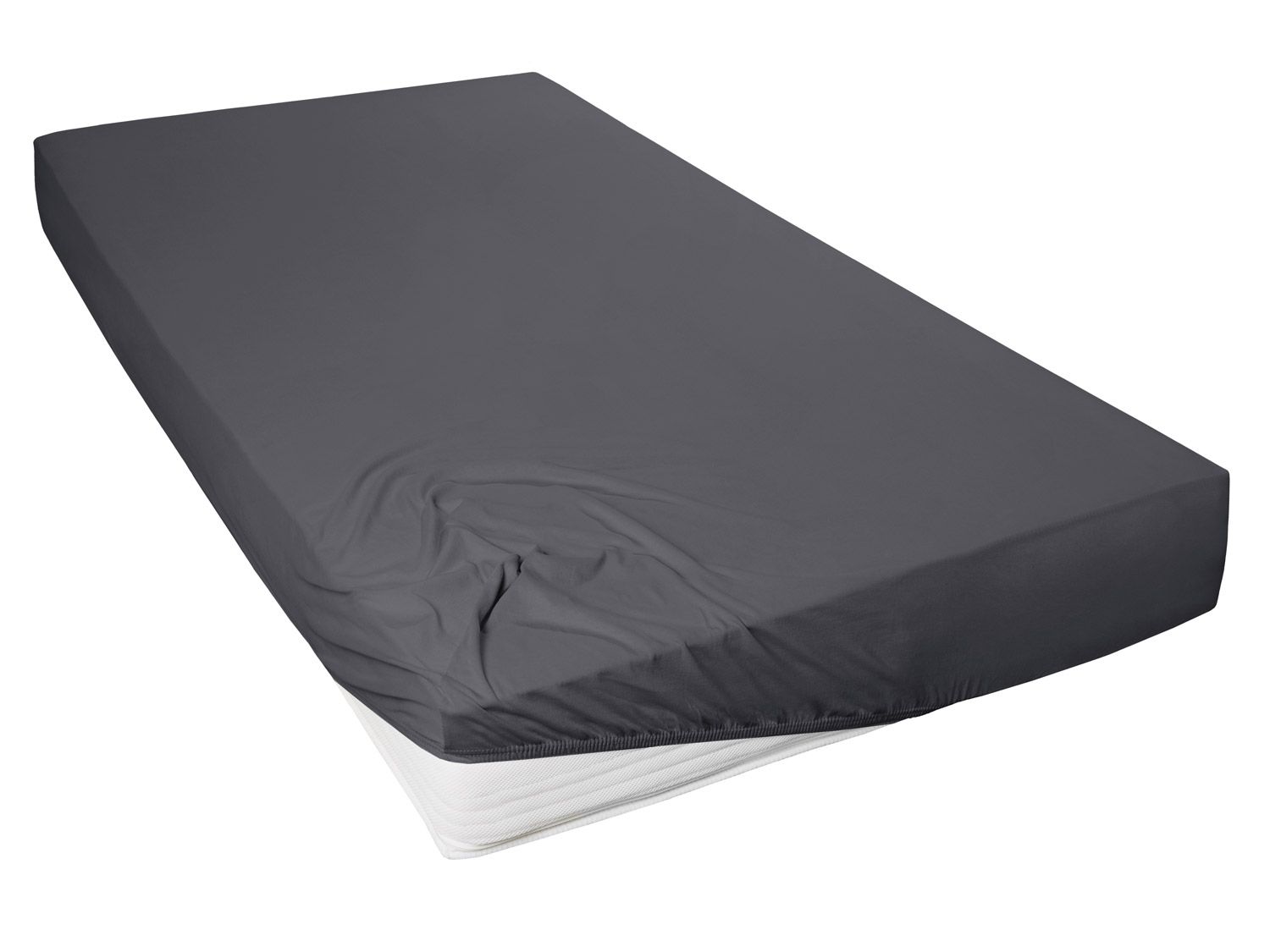 Przezieradło napinane Primera z gumką dookoła, wysokość narożnika do 22 cm. (ciemnoszary, 180 - 200 x 200 cm)