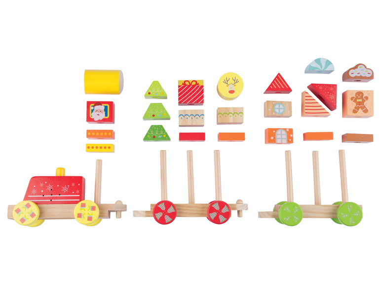 Pełny ekran: Playtive Drewniana zabawka z motywem bożonarodzeniowym, 1 komplet - zdjęcie 2