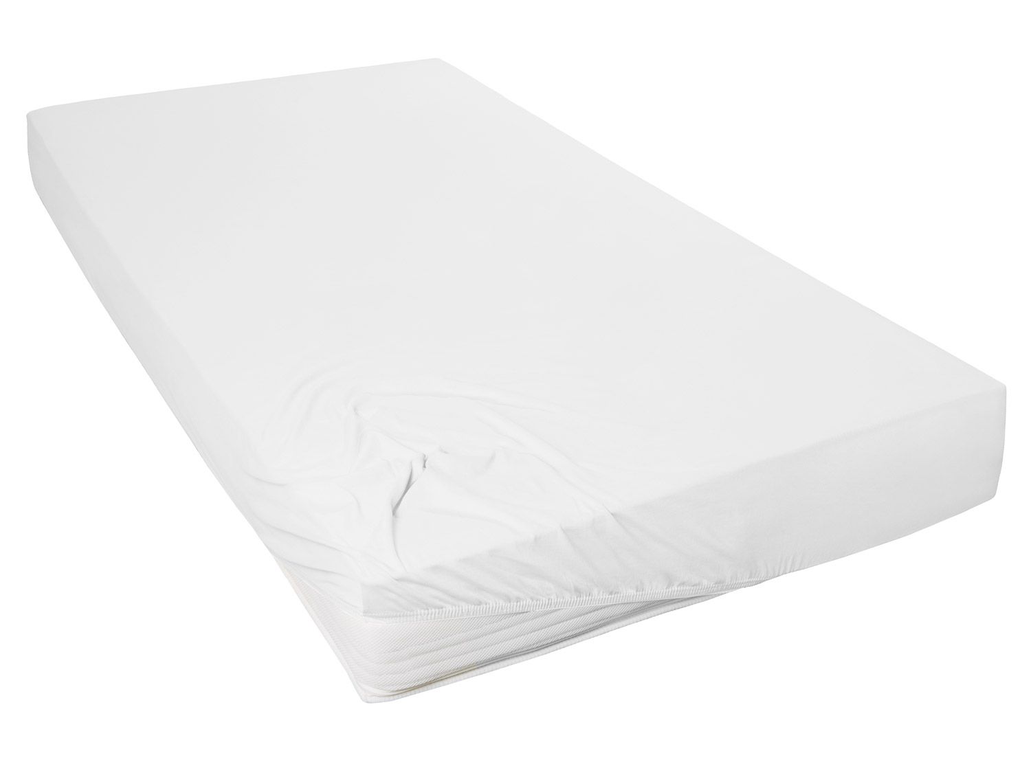 Przezieradło napinane Primera z gumką dookoła, wysokość narożnika do 22 cm. (biała, 140 - 160 x 200 cm)
