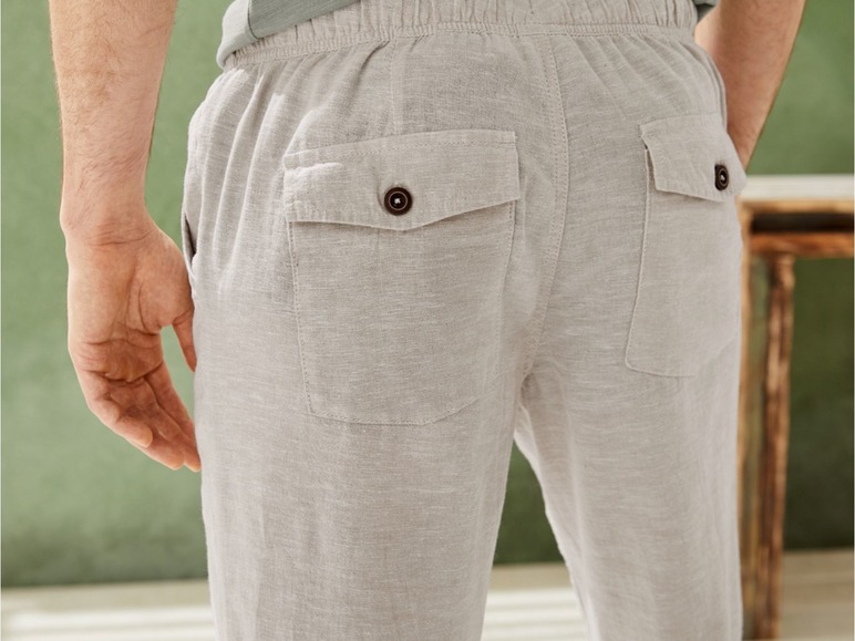 Pełny ekran: LIVERGY® Spodnie męskie z lnem, 1 para - zdjęcie 10