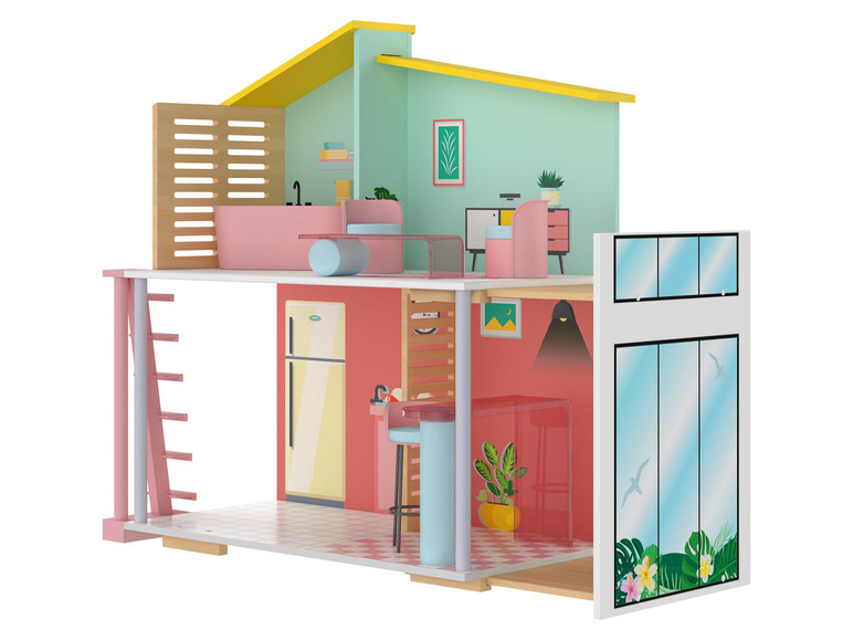 Pełny ekran: PLAYTIVE® Drewniany domek dla lalek Fashion Doll - zdjęcie 1