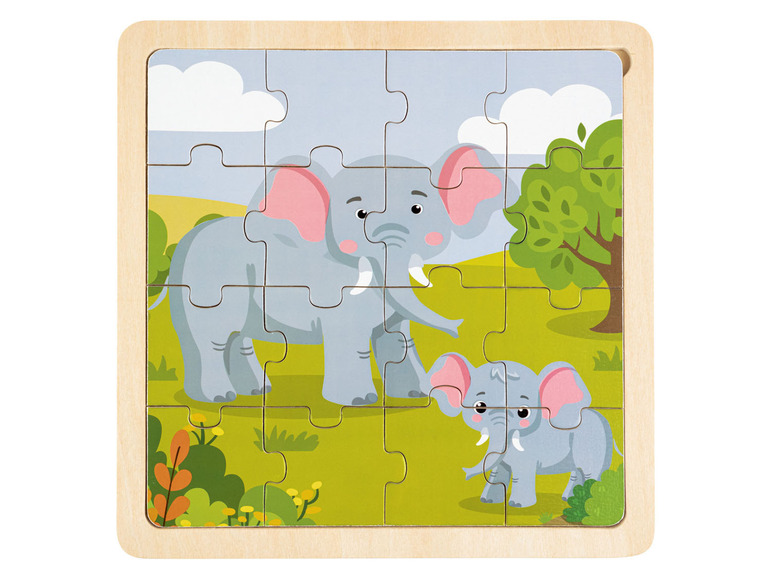 Pełny ekran: PLAYTIVE® Puzzle drewniane, 17 elementów - zdjęcie 6