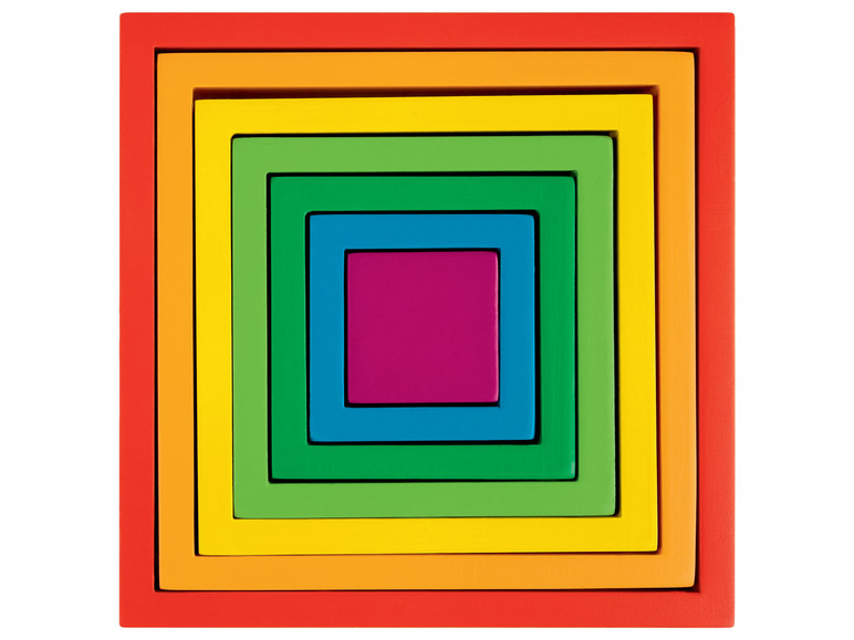 Pełny ekran: Playtive Drewniana układanka Montessori w kolorach tęczy, 1 sztuka - zdjęcie 3