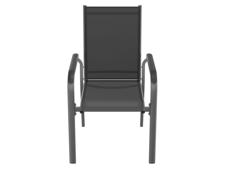 Pełny ekran: florabest Krzesło sztaplowane aluminiowe, czarny - zdjęcie 3