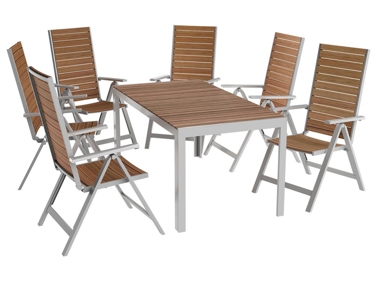 Pełny ekran: florabest Krzesło składane aluminiowe z drewnianym siedziskiem i oparciem, 1 sztuka - zdjęcie 6