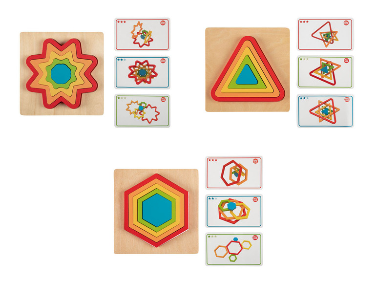 Pełny ekran: PLAYTIVE® Drewniane puzzle Montessori, 9 elementów, 1 komplet - zdjęcie 1