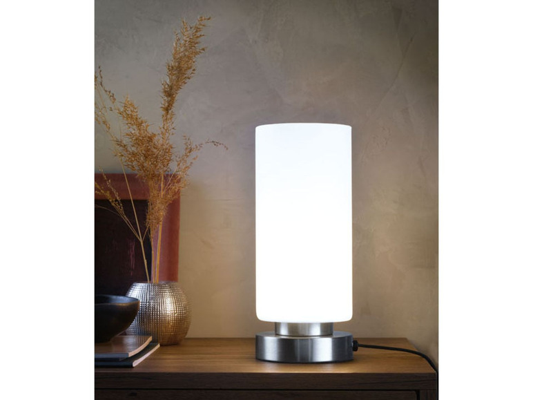 Pełny ekran: LIVARNO home Lampa stołowa LED ze szklanym koszem, 1 sztuka - zdjęcie 2