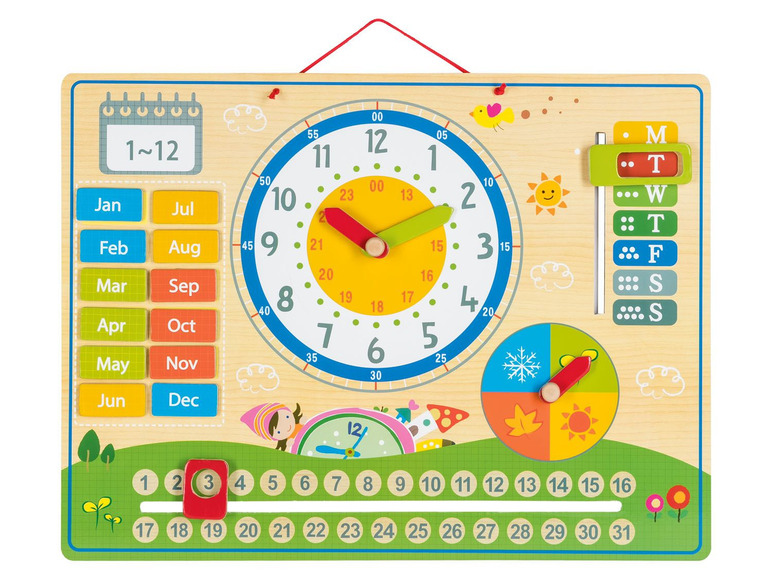 Pełny ekran: Playtive Zegar z porami roku dla dzieci - zdjęcie 1