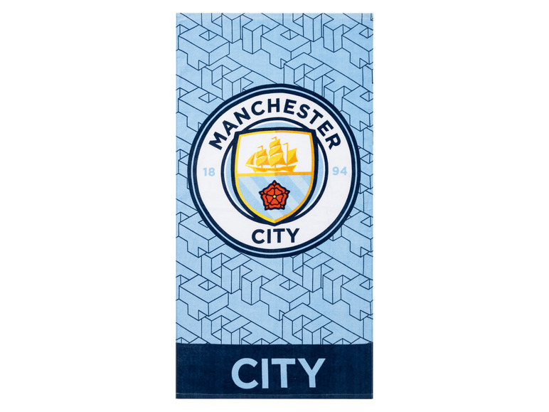 Pełny ekran: Ręcznik welurowy Manchester City, 70 x 140 cm - zdjęcie 1