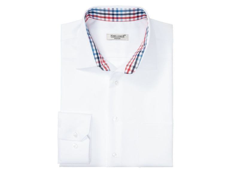 Pełny ekran: NOBEL LEAGUE® Koszula biznesowa męska biała - zdjęcie 3