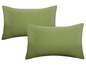 Dwie zielone poszewki na poduszki
