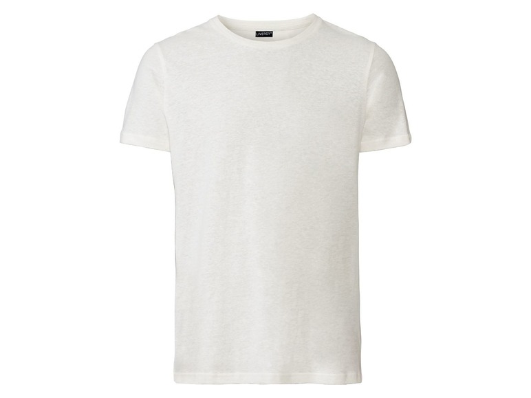 Pełny ekran: LIVERGY® T-shirt męski z lnem, 1 sztuka - zdjęcie 2