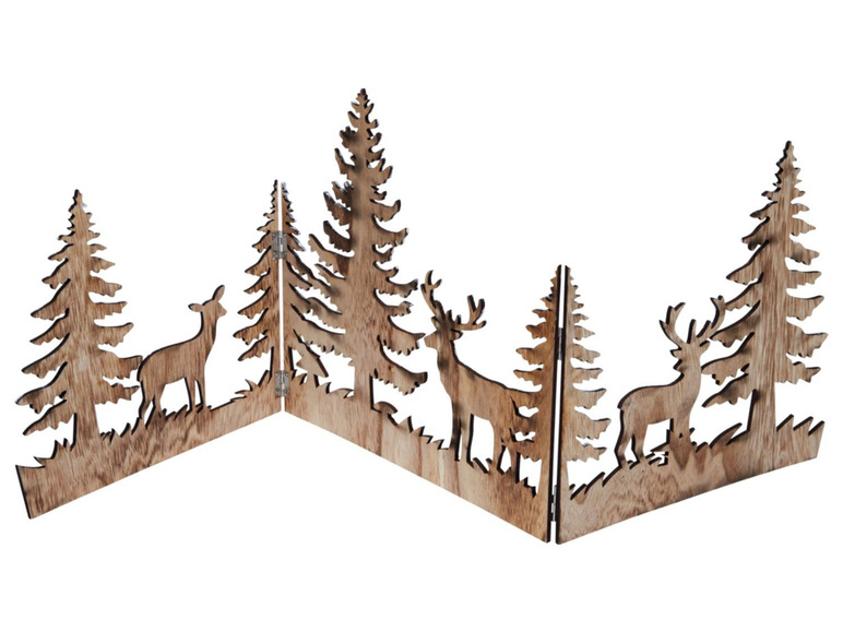 Pełny ekran: Pureday Drewniana dekoracja bożonarodzeniowa "Zimowy las" - zdjęcie 3