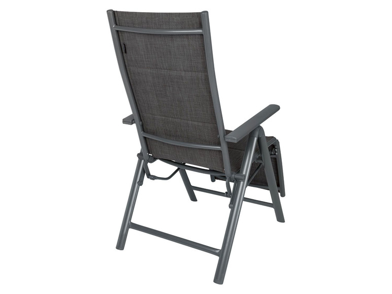 Pełny ekran: florabest Fotel leżak ogrodowy aluminiowy z podnóżkiem, antracytowy - zdjęcie 4