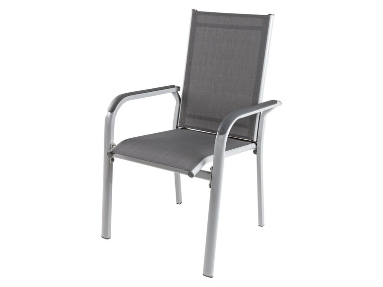Pełny ekran: florabest Krzesło sztaplowane aluminiowe, szary - zdjęcie 1