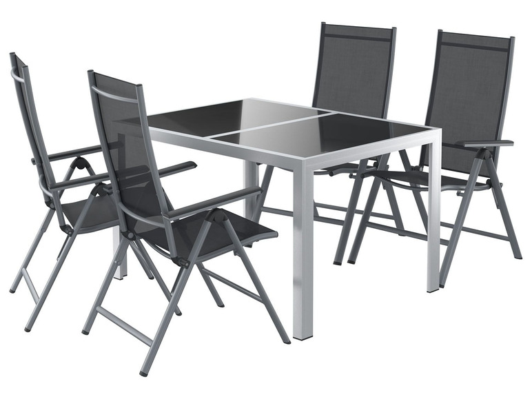 Pełny ekran: florabest Aluminiowy stół ogrodowy rozkładany szary 120-180 x 89 x 75 cm - zdjęcie 4