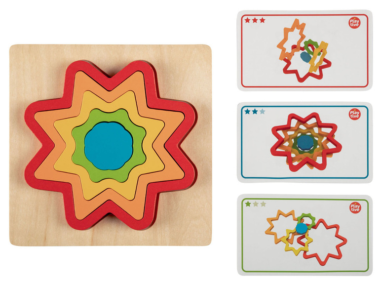 Pełny ekran: PLAYTIVE® Drewniane puzzle Montessori, 9 elementów, 1 komplet - zdjęcie 4