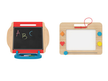PLAYTIVE® Drewniana tablica edukacyjna lub tablica-znikopis Montessori, 1 sztuka