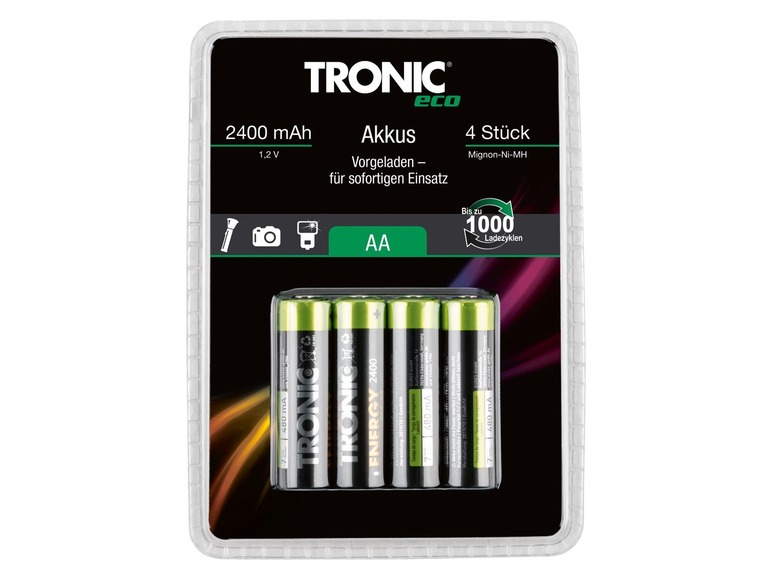 Pełny ekran: TRONIC® Akumulatorki Ni-MH 'Ready 2 Use', 4 sztuki - zdjęcie 2