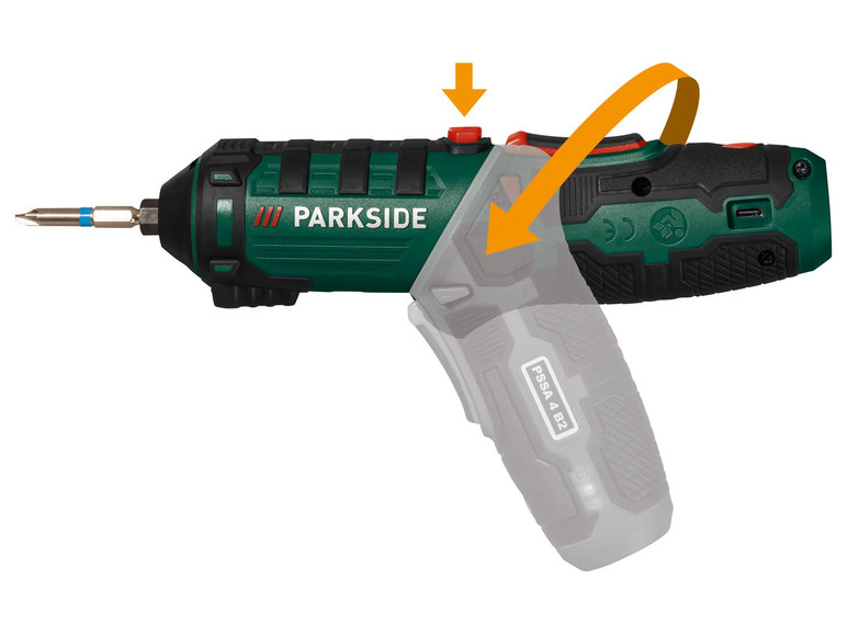 Pełny ekran: PARKSIDE® Wkrętarka akumulatorowa z latarką PSSA 4 B2, 4 V - zdjęcie 5