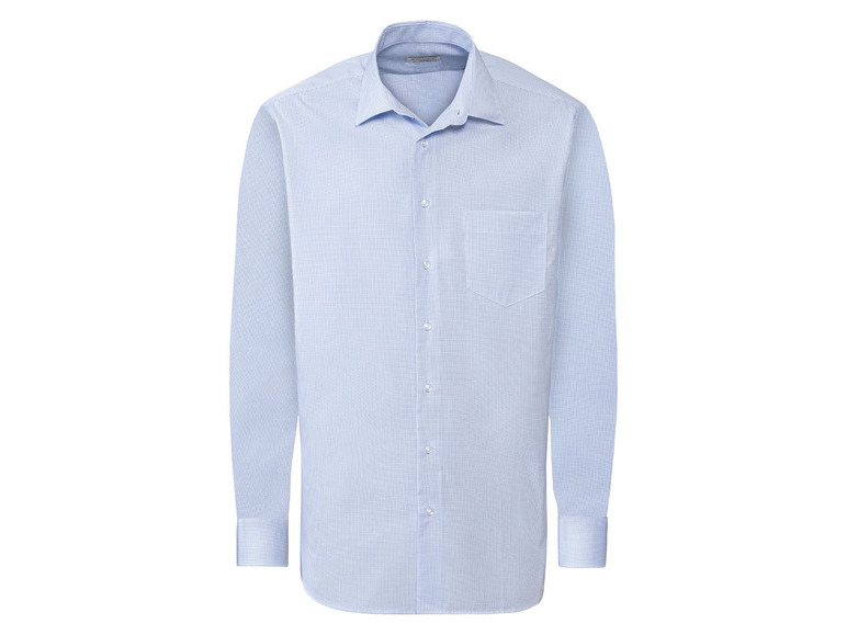 Pełny ekran: NOBEL LEAGUE® Koszula biznesowa męska w kratkę, jasnoniebieska - zdjęcie 1