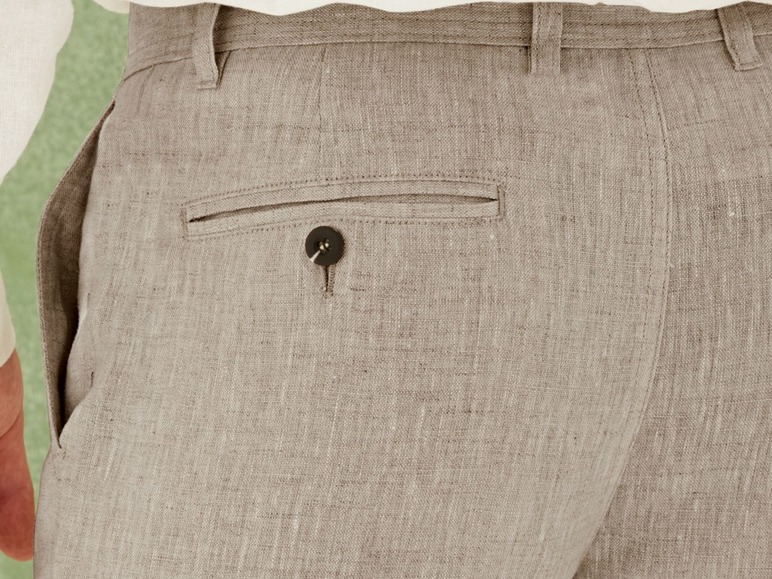 Pełny ekran: LIVERGY® Spodnie męskie chino z lnu, 1 para - zdjęcie 10