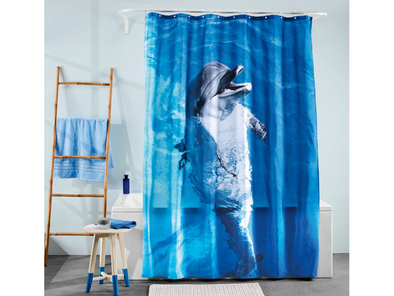 Pełny ekran: miomare Zasłona prysznicowa 180 x 200 cm, 1 sztuka - zdjęcie 3