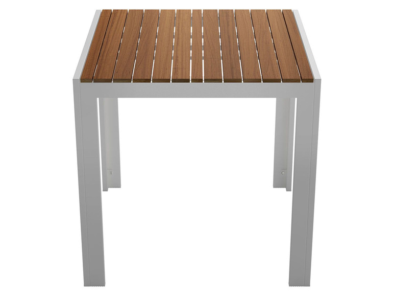 Pełny ekran: florabest Stół ogrodowy aluminiowy z drewnianym blatem, 75 x 75 cm - zdjęcie 3
