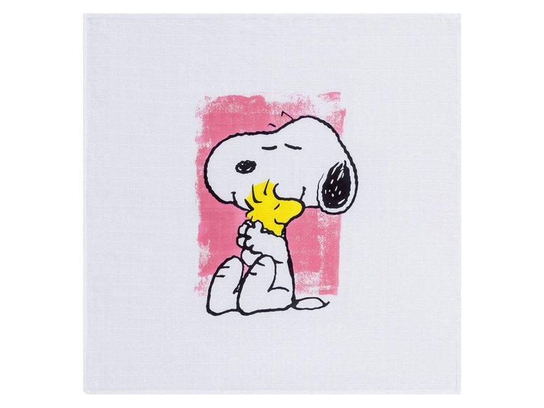 Pełny ekran: Pieluchy tetrowe z kolekcji Snoopy, 80 x 80 cm, 3 sztuki - zdjęcie 5