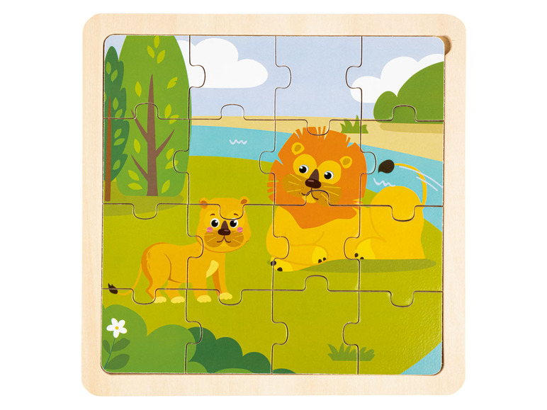 Pełny ekran: Playtive Puzzle drewniane, 17 elementów - zdjęcie 2