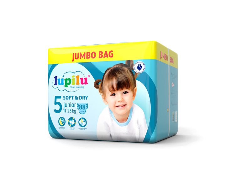 Pełny ekran: LUPILU® Pieluchy SOFT&DRY 5 Junior (11-23 kg), 88 sztuk - zdjęcie 3