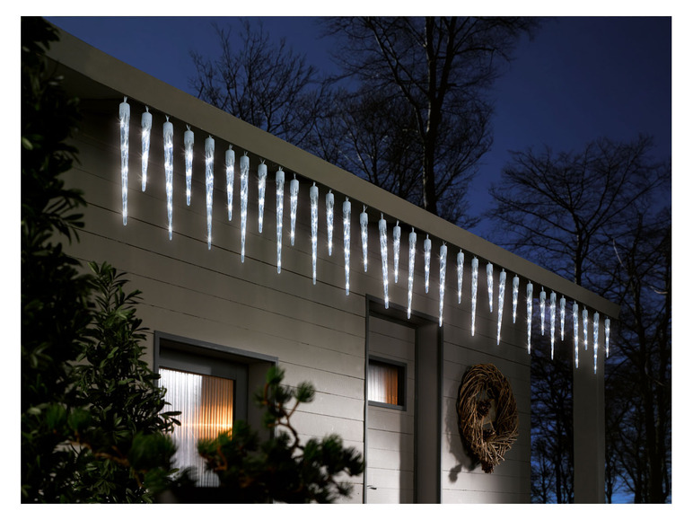 Pełny ekran: LIVARNO home Girlanda świetlna - sople lodu, 128 diod LED, 1 sztuka - zdjęcie 6