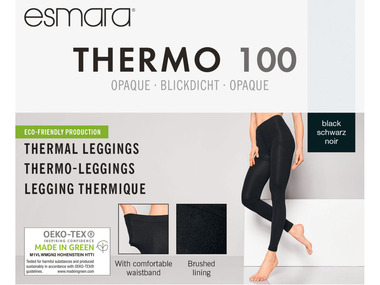 ESMARA® Legginsy damskie termiczne, kryjące, DEN 100