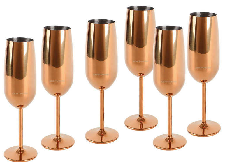 Pełny ekran: ECHTWERK Zestaw kieliszków do szampana, ze stali szlachetnej - zdjęcie 2