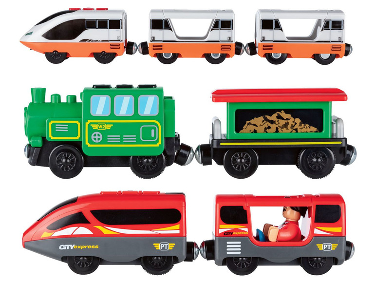 Pełny ekran: Playtive Pociąg osobowy lub lokomotywa transportowa, 1 sztuka - zdjęcie 1