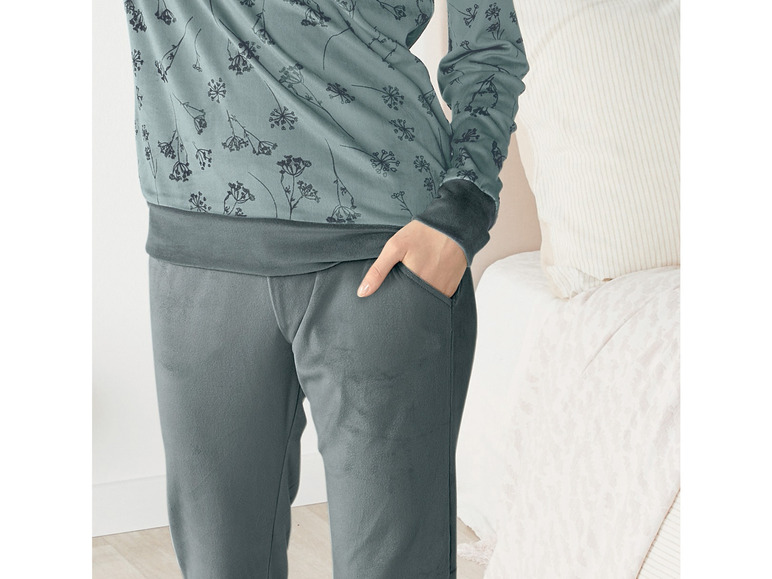 Pełny ekran: esmara® Piżama damska z miękkiego weluru (bluzka + spodnie) - zdjęcie 8