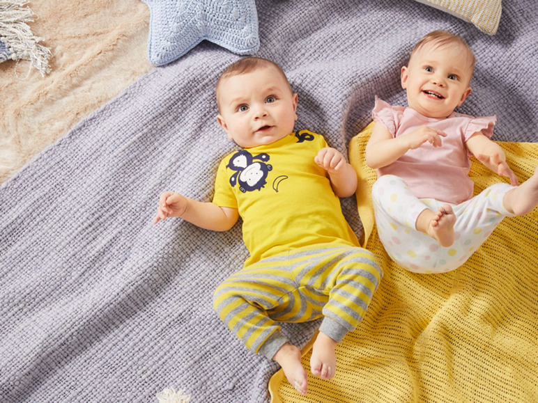Pełny ekran: lupilu® Koszulki niemowlęce dziewczęce z krótkim rękawem, 2 sztuki - zdjęcie 3