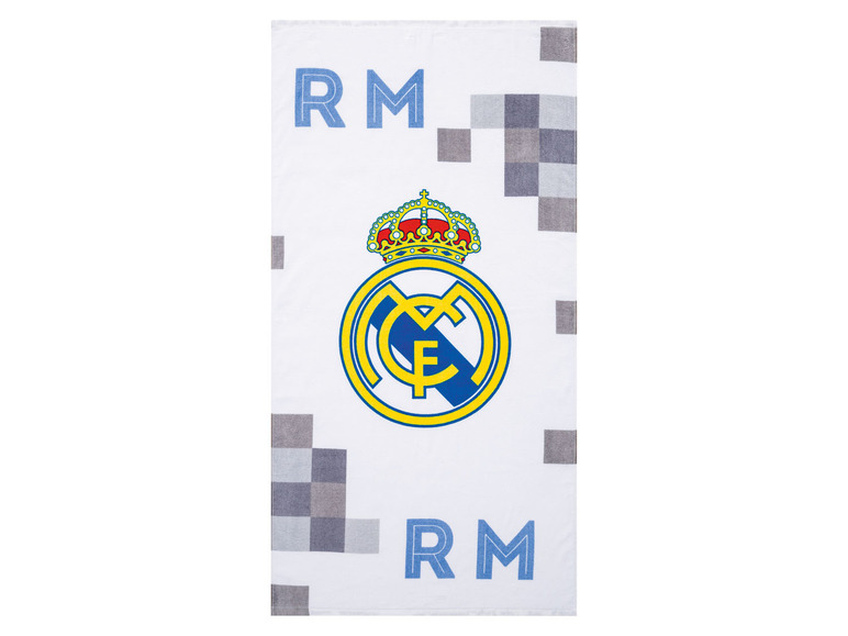 Pełny ekran: Welurowy ręcznik kąpielowy z logo Real Madrid, 70 x 140 cm - zdjęcie 1