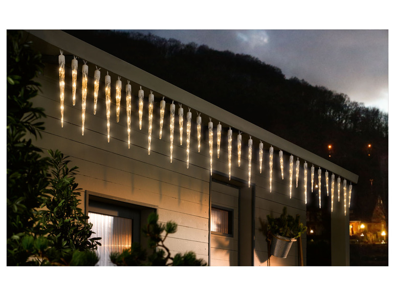 Pełny ekran: LIVARNO home Girlanda świetlna - sople lodu, 128 diod LED, 1 sztuka - zdjęcie 3