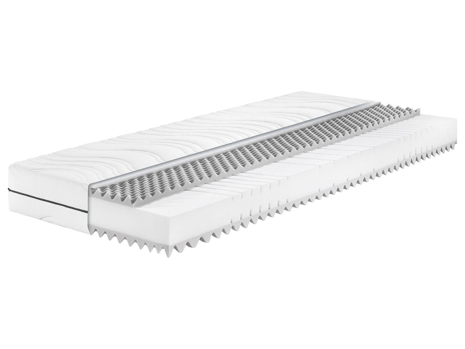 BADENIA TRENDLINE 7-strefowy materac z pianki wysokoelastycznej, BT 260, z nakładką masującą, wysokość 22 cm (H3, 120 x 200 cm)