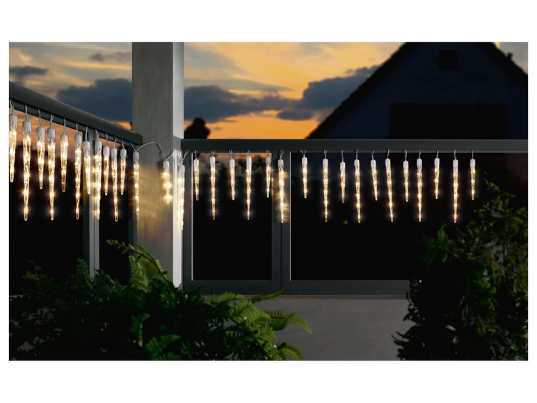Pełny ekran: LIVARNO home Girlanda świetlna - sople lodu, 128 diod LED, 1 sztuka - zdjęcie 4