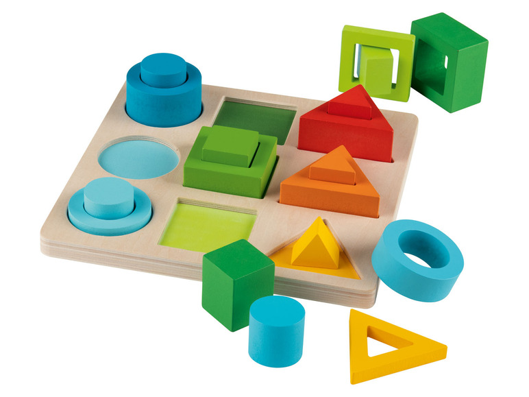 Pełny ekran: PLAYTIVE® Drewniana układanka edukacyjno-poznawcza Montessori, 1 zestaw - zdjęcie 3