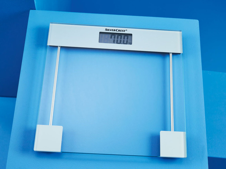 Pełny ekran: Silvercrest Personal Care Szklana waga łazienkowa z wyświetlaczem LCD, SPWE180 A1 - zdjęcie 5