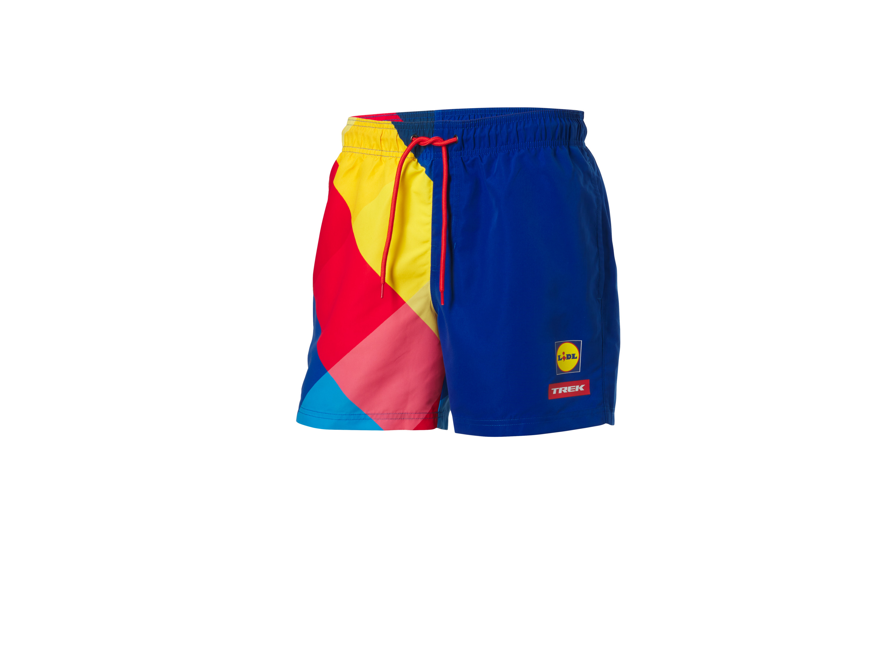 CRIVIT Szorty kąpielowe męskie Lidl-Trek (niebieski/żółty/czerwony, S (44/46))