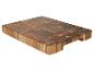 Deska do krojenia typu butcher block ze zintegrowanymi uchwytami.