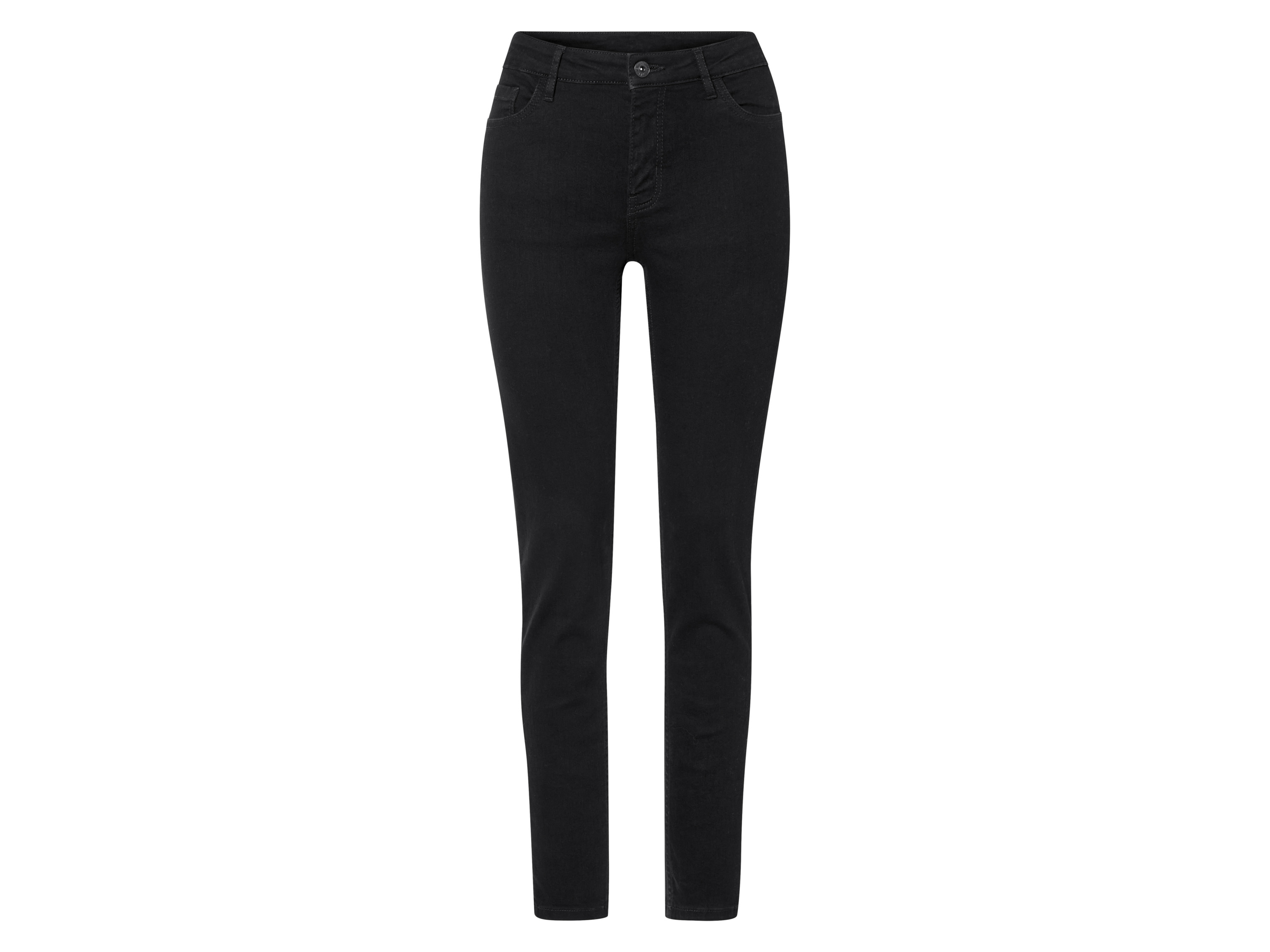 esmara® Jeansy damskie super skinny fit, push-up (Czarny, 38)