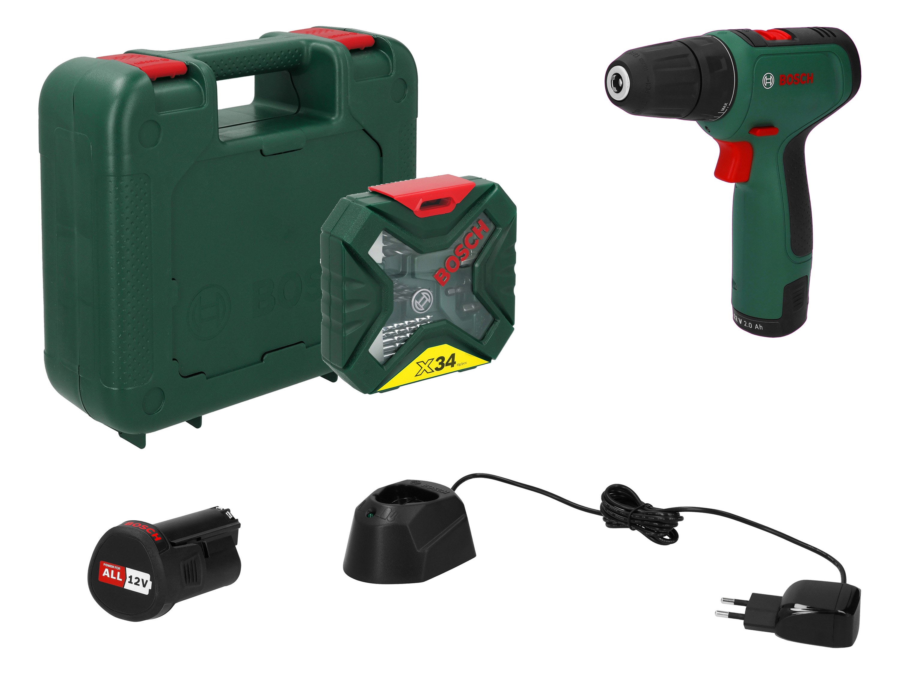 BOSCH Wkrętarka akumulatorowa »Easy Drill Set«, w zestawie 2 akumulatory i akcesoria.