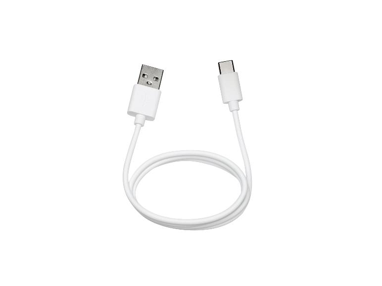 Biały kabel USB-C do USB-A.